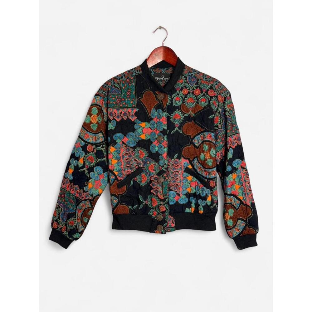 Quilted bomber jacket